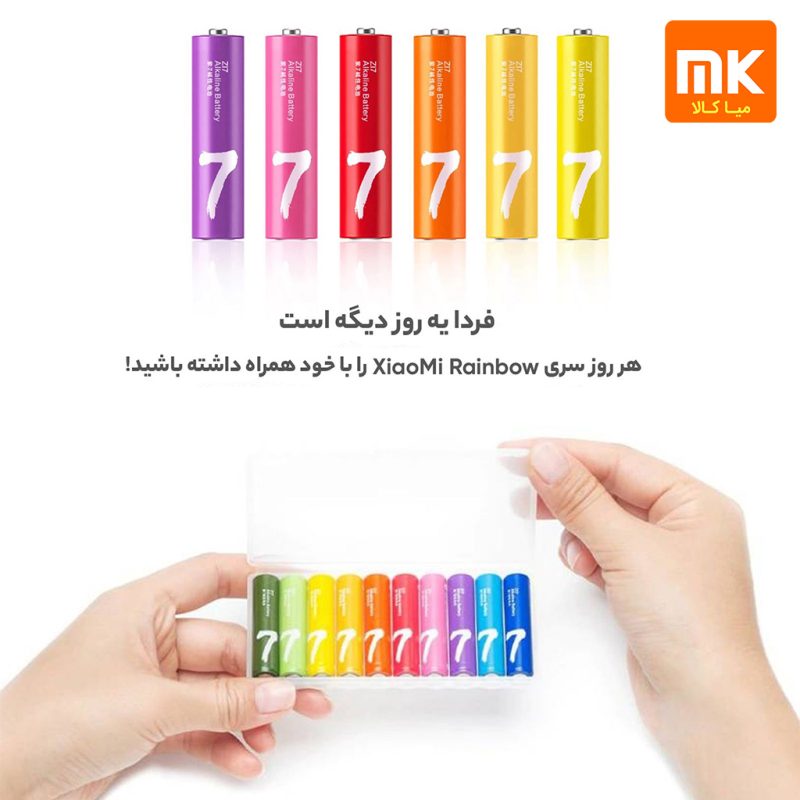 باتری نیم قلمی آلکالاین شیائومی مدل ZI7 بسته 10 عددی (8)