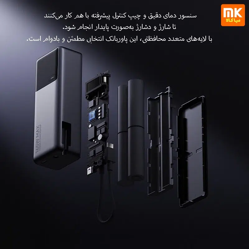 پاوربانک 10000 شیائومی مدل 165W